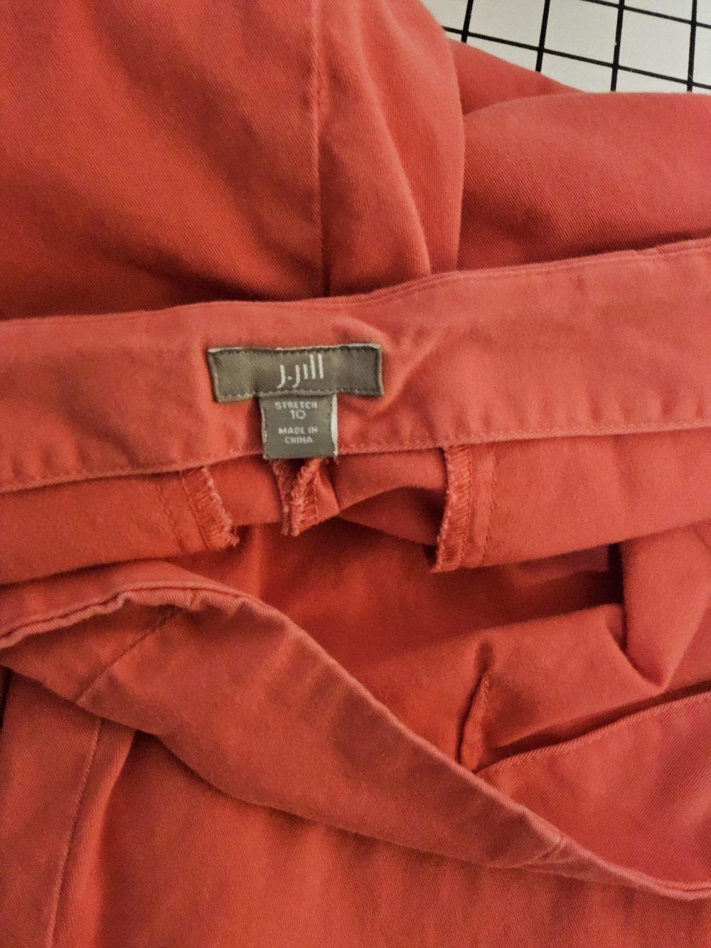 J. Jill Straight Leg Pants in Coral Red